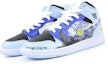Lookbook 【定制球鞋】 Jordan Air Jordan 1 Mid 油畫風 梵高星空 中幫 復古籃球鞋 GS 藍黑