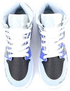 【定制球鞋】 Jordan Air Jordan 1 Mid 油畫風 梵高星空 中幫 復古籃球鞋 GS 藍黑 Shop 【定制球鞋】 Jordan Air Jordan 1 Mid 油畫風 梵高星空 中幫 復古籃球鞋 GS 藍黑