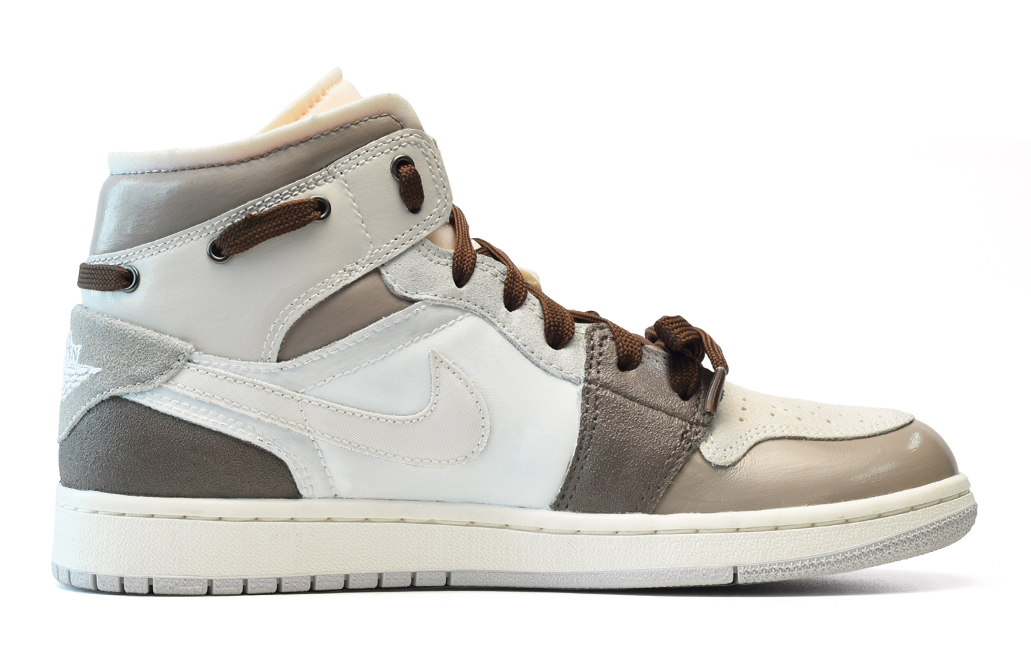 Order [Zapatos Personalizados] Air Jordan 1 Mid 'Vanilla Latte' DQ3726-100(TeamE-女款香草拿铁白棕)