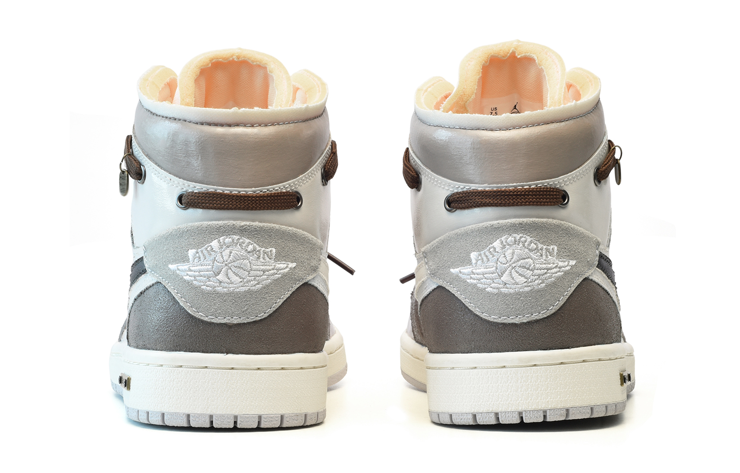 Shop [Zapatos Personalizados] Air Jordan 1 Mid 'Vanilla Latte' DQ3726-100(TeamE-女款香草拿铁白棕)