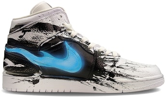 【定製球鞋】Jordan Air Jordan 1 Mid 超級英雄 毒液 拼色 中幫 復古籃球鞋 男款 黑白 Order 【定製球鞋】Jordan Air Jordan 1 Mid 超級英雄 毒液 拼色 中幫 復古籃球鞋 男款 黑白