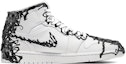 Order 【定製球鞋】 Jordan Air Jordan 1 Mid 超級英雄 毒液 暗黑系 限量發售 防滑 中幫 復古籃球鞋 男女同款 黑色