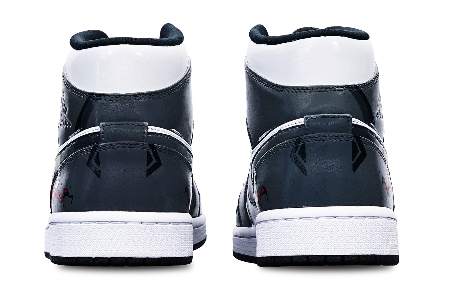 Shop [Kasut Custom] Air Jordan 1 Mid 'Venom Island Green' 554724-132(Teamone-男款毒液白黑)