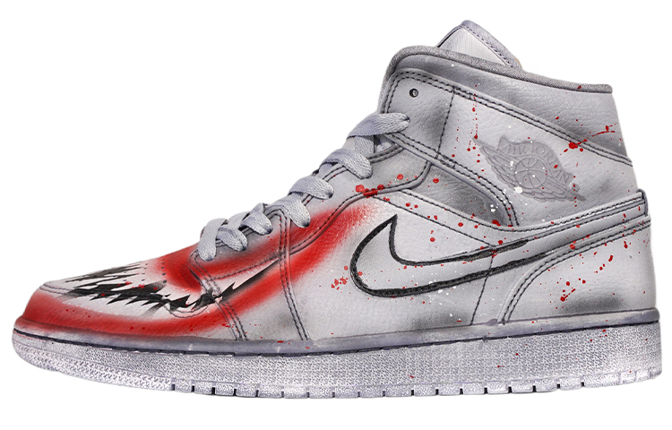 Buy [Zapatillas Personalizadas] Air Jordan 1 Mid 'Venom Slaughter' 554724-130(TeamF-男款毒液反派)