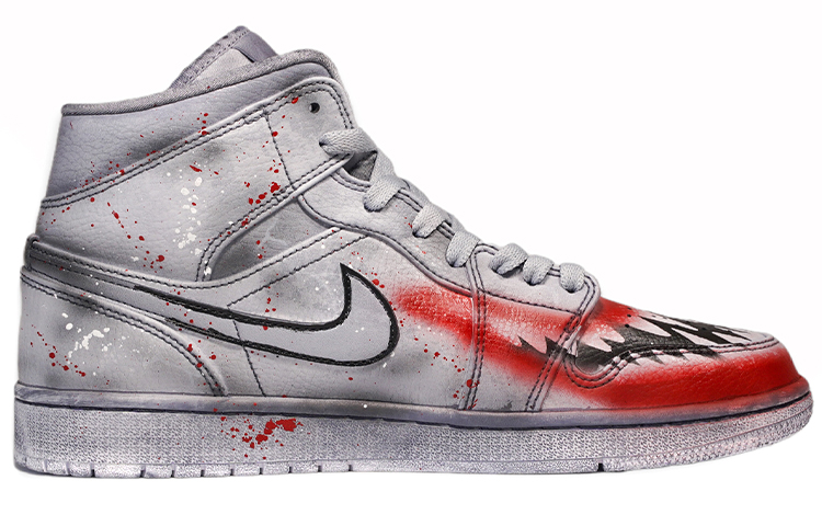 Order [Zapatillas Personalizadas] Air Jordan 1 Mid 'Venom Slaughter' 554724-130(TeamF-男款毒液反派)
