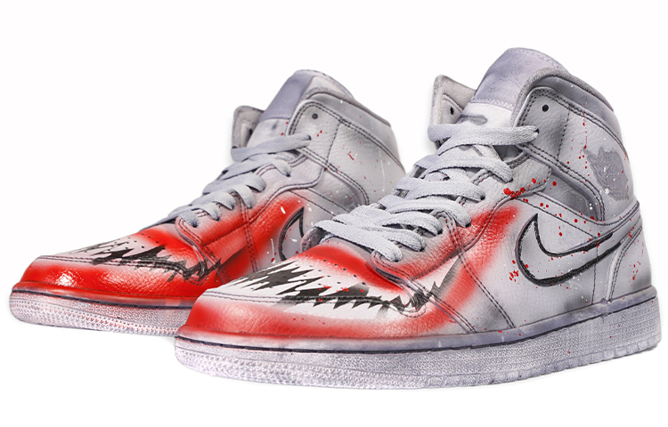 Lookbook [Zapatillas Personalizadas] Air Jordan 1 Mid 'Venom Slaughter' 554724-130(TeamF-男款毒液反派)