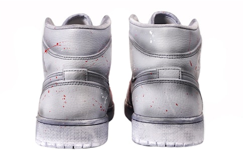 【訂製球鞋】 Jordan Air Jordan 1 Mid 致命的邪惡反派 屠殺 毒液 手繪噴繪 浸染 中幫 復古籃球鞋 男款 灰色 Shop 【訂製球鞋】 Jordan Air Jordan 1 Mid 致命的邪惡反派 屠殺 毒液 手繪噴繪 浸染 中幫 復古籃球鞋 男款 灰色