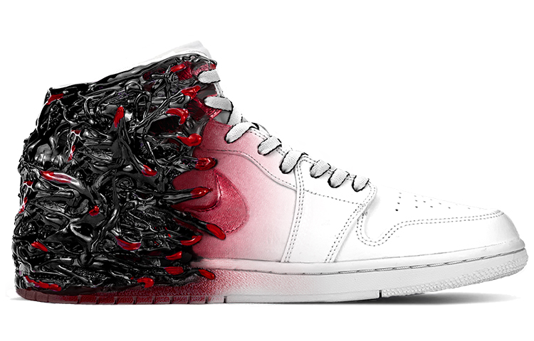 Order [定制鞋款] Air Jordan 1 Mid '毒液反派' 554724-130(TeamY-男款毒液屠杀男款黑红)