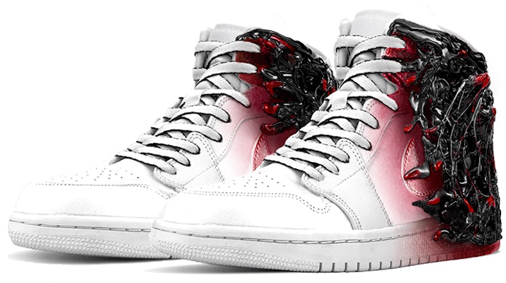 【定製球鞋】 Jordan Air Jordan 1 Mid 毒液 超級反派 情侶鞋 暗黑系 特殊材料 中幫 復古籃球鞋 男款 黑紅 Purchase 【定製球鞋】 Jordan Air Jordan 1 Mid 毒液 超級反派 情侶鞋 暗黑系 特殊材料 中幫 復古籃球鞋 男款 黑紅