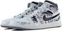 Lookbook Zapatillas Personalizadas Air Jordan 1 Mid "Gris Vintage" 554724-135(Team39-AMY46国风书法)