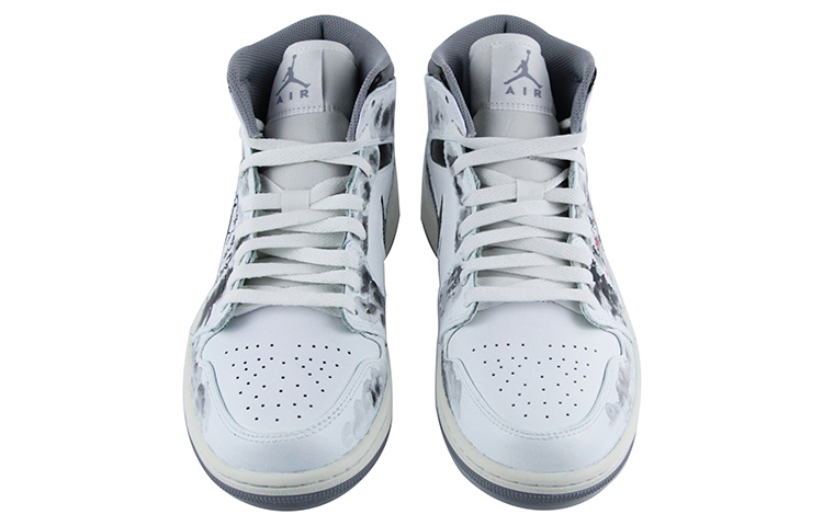 Shop Zapatillas Personalizadas Air Jordan 1 Mid "Gris Vintage" 554724-135(Team39-AMY46国风书法)