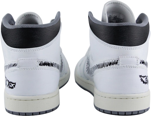 커스텀 에어 조던 1 미드 '빈티지 그레이' (Custom Air Jordan 1 Mid 'Vintage Grey') 554724-135(Team39-AMY31手稿黑白QD) Purchase 커스텀 에어 조던 1 미드 '빈티지 그레이' (Custom Air Jordan 1 Mid 'Vintage Grey') 554724-135(Team39-AMY31手稿黑白QD)