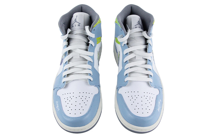 Shop Zapatillas Personalizadas Air Jordan 1 Mid Gris Vintage 554724-135(Team39-AMY35绿灰)