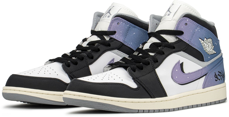 커스텀 에어 조던 1 미드 '빈티지 회보라' 554724-135(TeamA-AJ星空恋人) Lookbook 커스텀 에어 조던 1 미드 '빈티지 회보라' 554724-135(TeamA-AJ星空恋人)