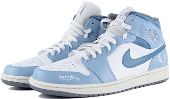 カスタムAJ1ミッド "ビンテージグレーブルー" 554724-135(Team39-AMY30蓝白) Lookbook カスタムAJ1ミッド "ビンテージグレーブルー" 554724-135(Team39-AMY30蓝白)