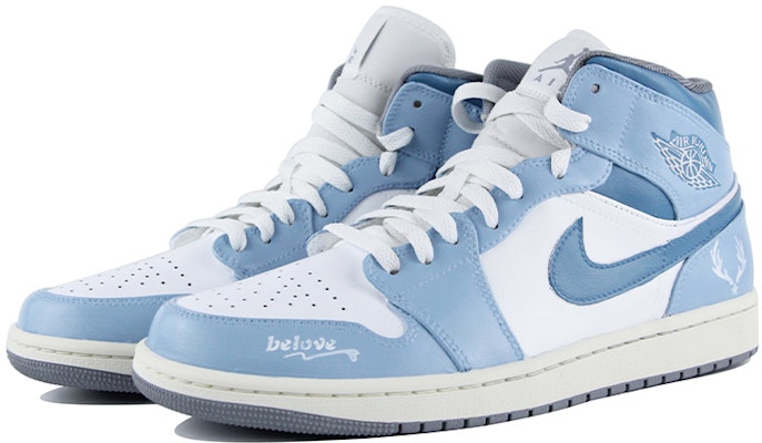 カスタムAJ1ミッド "ビンテージグレーブルー" 554724-135(Team39-AMY30蓝白) Lookbook カスタムAJ1ミッド "ビンテージグレーブルー" 554724-135(Team39-AMY30蓝白)