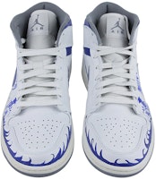 【定製球鞋】 Jordan Air Jordan 1 Mid Vintage Grey 國風 青花瓷 防滑耐磨 中幫 復古籃球鞋 男款 藍白 Shop 【定製球鞋】 Jordan Air Jordan 1 Mid Vintage Grey 國風 青花瓷 防滑耐磨 中幫 復古籃球鞋 男款 藍白