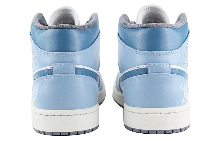 Purchase [Kasut Khusus] Air Jordan 1 Mid 'Kelabu Biru-Putih Klasik' 554724-135(Team39-AMY30蓝白)