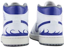 【定製球鞋】 Jordan Air Jordan 1 Mid Vintage Grey 國風 青花瓷 防滑耐磨 中幫 復古籃球鞋 男款 藍白 Purchase 【定製球鞋】 Jordan Air Jordan 1 Mid Vintage Grey 國風 青花瓷 防滑耐磨 中幫 復古籃球鞋 男款 藍白