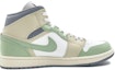 Order 【訂製球鞋】喬丹 Air Jordan 1 Mid "復古仙鶴飛翔 耐磨防滑中筒經典籃球鞋 男款 白綠灰