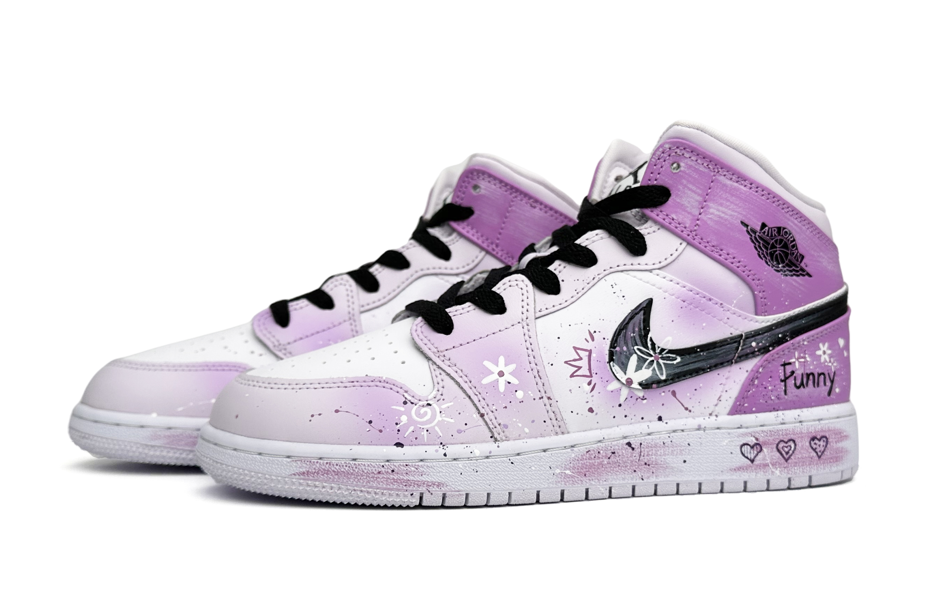 Lookbook [Zapatillas Personalizadas] Air Jordan 1 Mid 'Salpicadura Violeta' DQ8423-501(Team11-紫罗兰女款)