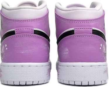 【客製化籃球鞋】 Jordan Air Jordan 1 紫羅蘭 少女心 手繪潑墨 中筒 復古籃球鞋 GS 紫白 Shop 【客製化籃球鞋】 Jordan Air Jordan 1 紫羅蘭 少女心 手繪潑墨 中筒 復古籃球鞋 GS 紫白