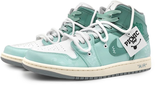 에어 조던 1 미드 '워시드 블루 자수' (커스텀) 554724-135(Team16-男款水洗丹青2.0 Lookbook 에어 조던 1 미드 '워시드 블루 자수' (커스텀) 554724-135(Team16-男款水洗丹青2.0