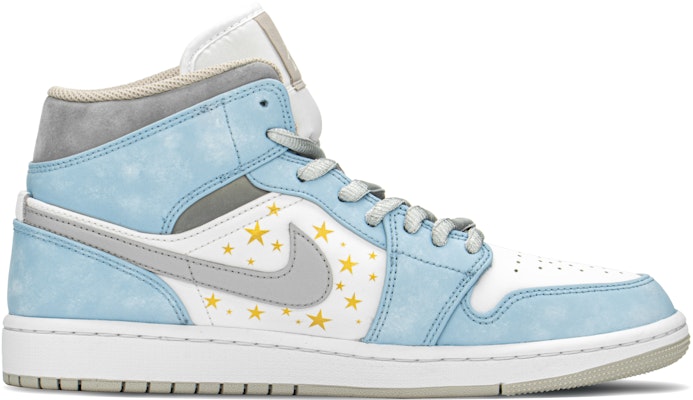 カスタムAJ1ミッド "ウォッシュド青金灰" 554724-082(TeamA-AJ水洗北卡S-BOX) Order カスタムAJ1ミッド "ウォッシュド青金灰" 554724-082(TeamA-AJ水洗北卡S-BOX)