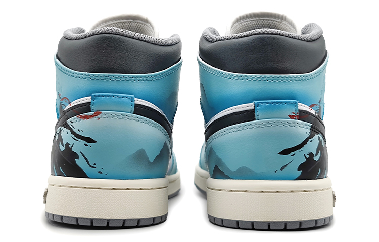 Purchase カスタムAJ1ミッド「水墨グリーン」 554724-135(Team16-男款侠客江湖青)