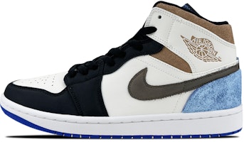 커스텀 에어 조던 1 미드 '화이트 블루 블랙' 852542-102(Team叁-男款AJ机能QD) Buy 커스텀 에어 조던 1 미드 '화이트 블루 블랙' 852542-102(Team叁-男款AJ机能QD)