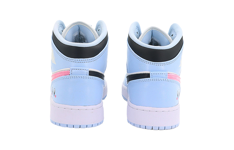 Purchase 커스텀 에어 조던 1 미드 '화이트 블루 스파클 스타' 555112-401(Team10-卡比卡比)