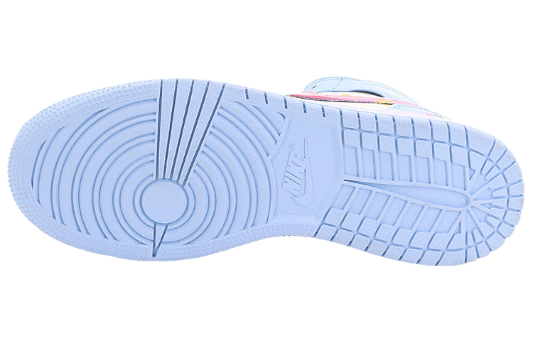 Details for 커스텀 에어 조던 1 미드 '화이트 블루 스파클 스타' 555112-401(Team10-卡比卡比)