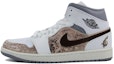 Buy 【定制球鞋】Jordan Air Jordan 1 Mid 油畫風 素描圖 耐磨防滑 中幫 復古籃球鞋 男款 白棕
