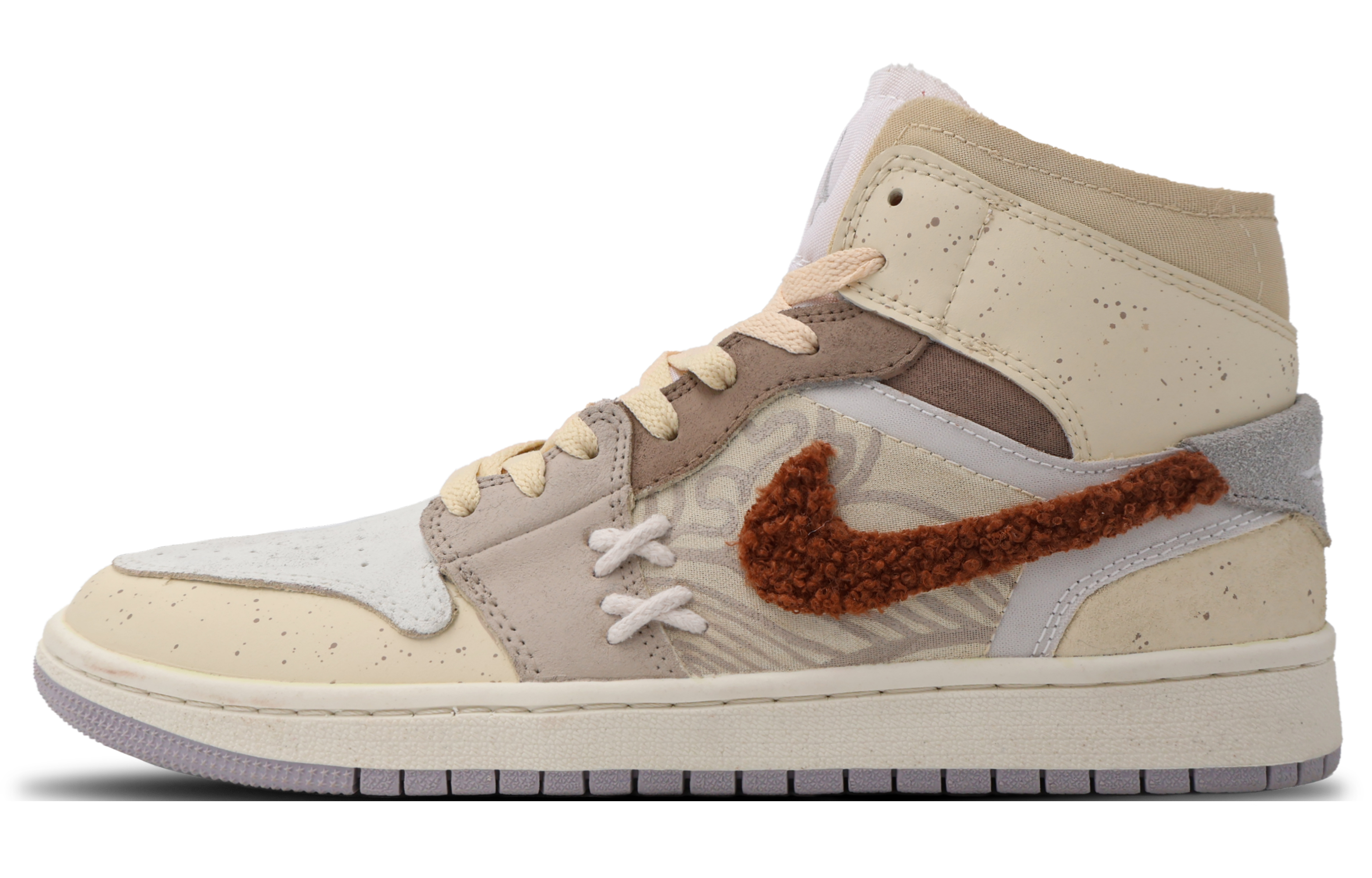 Buy [Sepatu Kustom] Air Jordan 1 Mid 'Putih Kopi' DM9652-100(Team53-男款椿颂禾意)