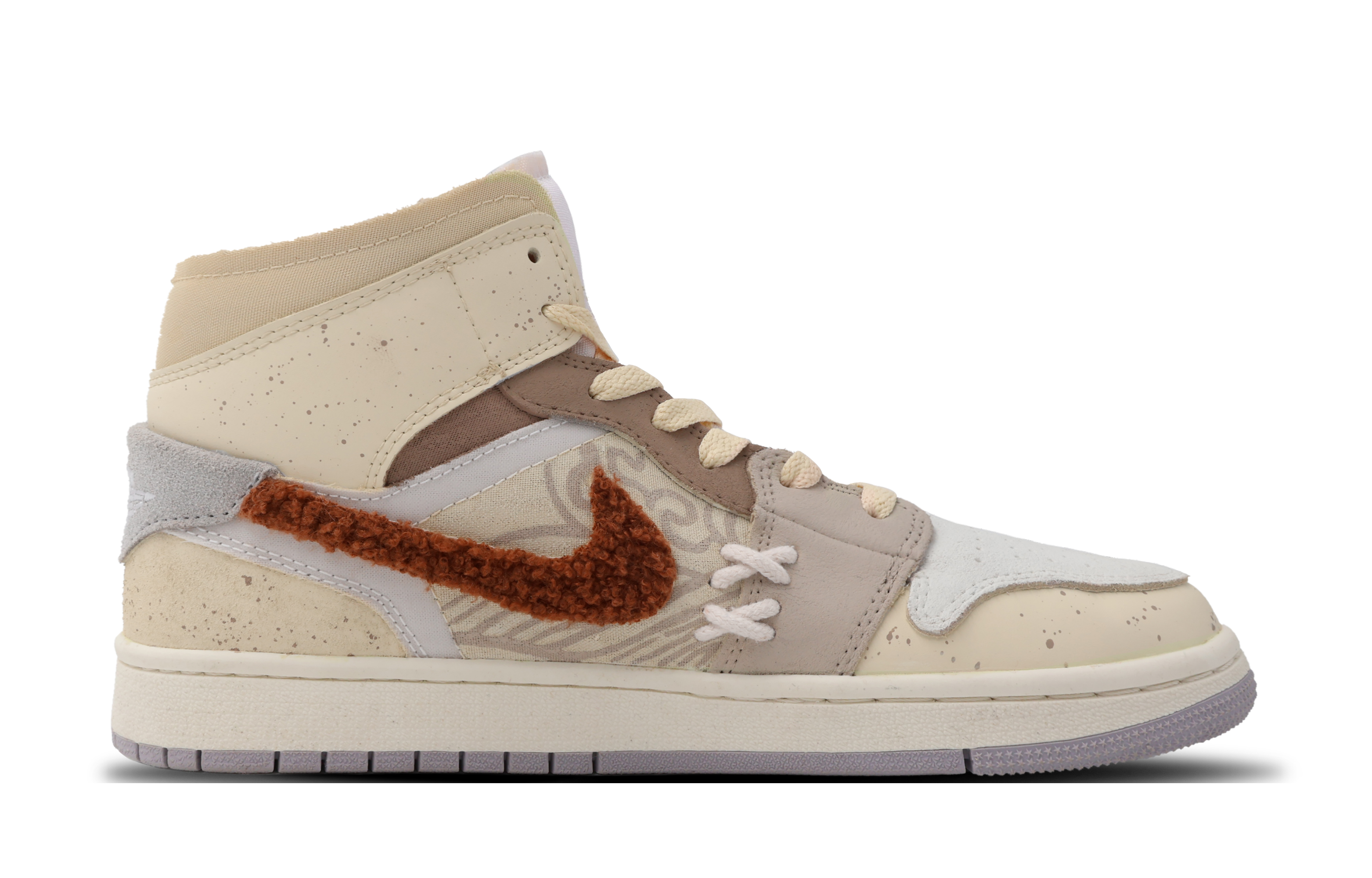 Order カスタムAJ1ミッド "ホワイトコーヒー" DQ3726-100(Team53-女款椿颂禾意)