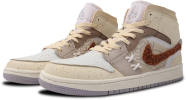 【定制球鞋】Jordan Air Jordan 1 Mid 椿頌禾意 紋飾 百搭 復古籃球鞋 GS 白咖 Lookbook 【定制球鞋】Jordan Air Jordan 1 Mid 椿頌禾意 紋飾 百搭 復古籃球鞋 GS 白咖