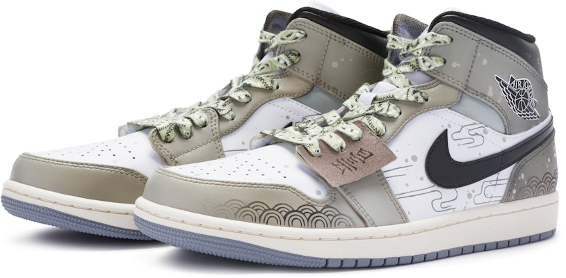 에어 조던 1 미드 '백로' 커스텀 (Air Jordan 1 Mid '백로' Custom) 554724-135(TeamR-男款白露白棕黑S-BOX) Lookbook 에어 조던 1 미드 '백로' 커스텀 (Air Jordan 1 Mid '백로' Custom) 554724-135(TeamR-男款白露白棕黑S-BOX)