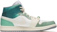 Order 【定製球鞋】Jordan Air Jordan 1 Mid 野鶴製造 青蛇 特殊掛飾 中筒 復古籃球鞋 男款 白綠
