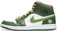 Buy 에어 조던 1 미드 '화이트 그린 그래피티' 커스텀 554724-371(Team22-男款涂鸦白绿A-BOX)