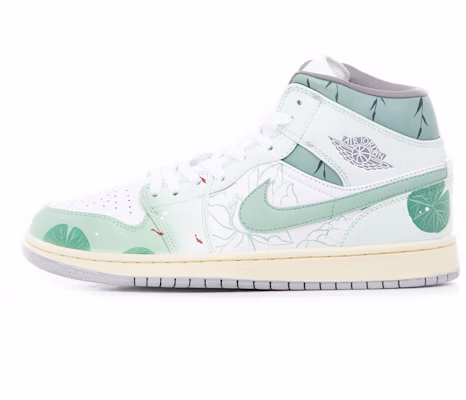 에어 조던 1 미드 '화이트 그린 로터스' (커스텀) 554724-135(Team60-男款瑶池) Buy 에어 조던 1 미드 '화이트 그린 로터스' (커스텀) 554724-135(Team60-男款瑶池)