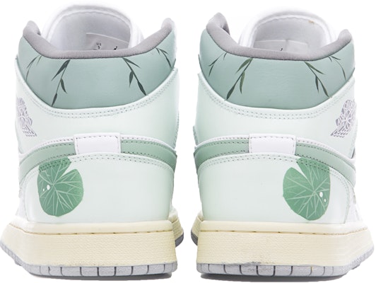 에어 조던 1 미드 '화이트 그린 로터스' (커스텀) 554724-135(Team60-男款瑶池) Shop 에어 조던 1 미드 '화이트 그린 로터스' (커스텀) 554724-135(Team60-男款瑶池)
