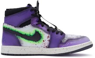 【定制球鞋】 Jordan Air Jordan 1 科技未來感 一号機 手繪噴繪 中幫 復古籃球鞋 男款 白紫綠紅 Order 【定制球鞋】 Jordan Air Jordan 1 科技未來感 一号機 手繪噴繪 中幫 復古籃球鞋 男款 白紫綠紅