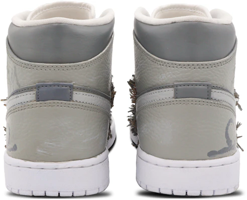 【訂製球鞋】Jordan Air Jordan 1 Mid 蠻荒符號 復古 做舊 高街 無性別風 高幫 復古籃球鞋 男款 灰色 Shop 【訂製球鞋】Jordan Air Jordan 1 Mid 蠻荒符號 復古 做舊 高街 無性別風 高幫 復古籃球鞋 男款 灰色