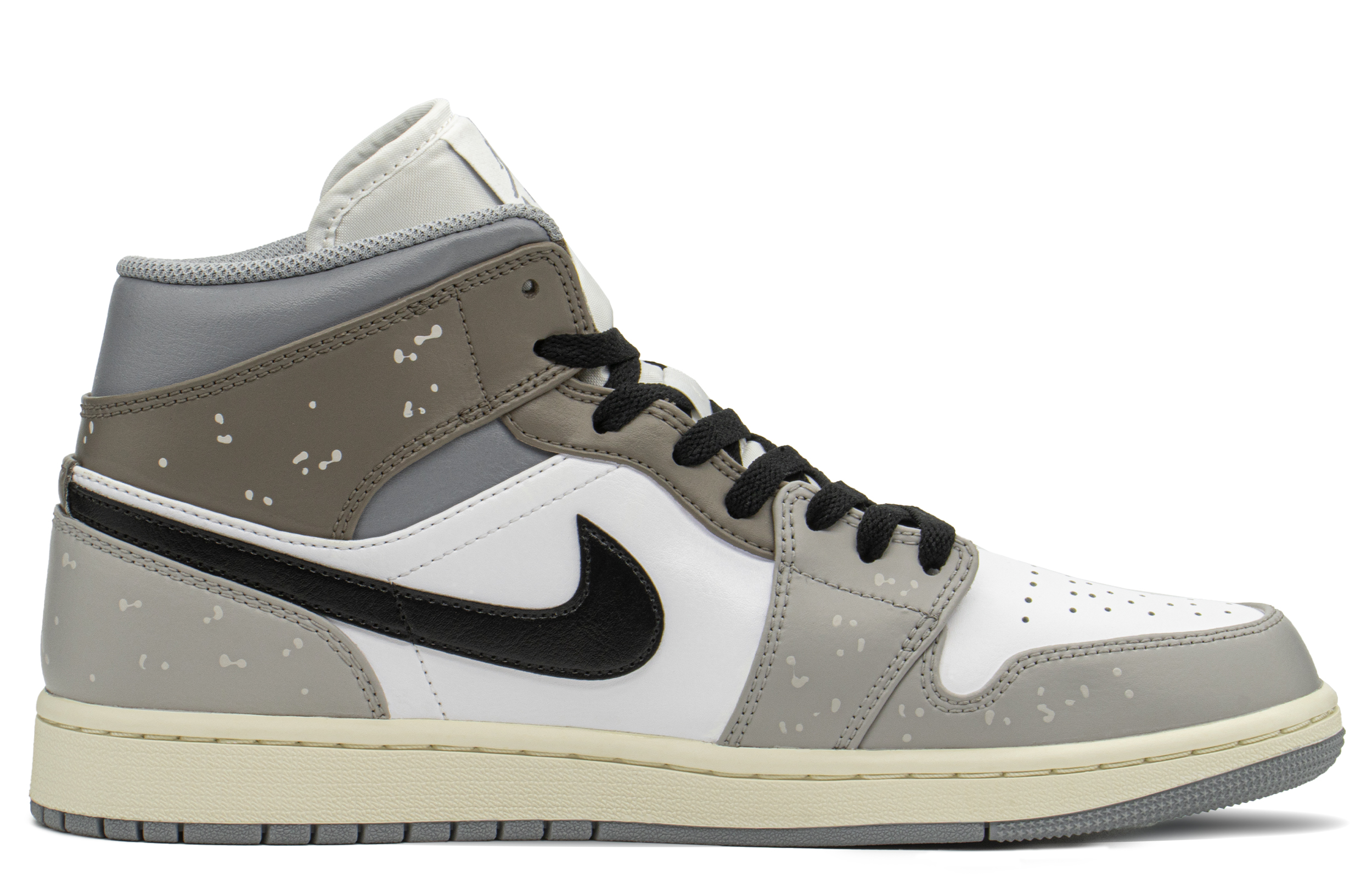 Order [Sepatu Custom] Air Jordan 1 Mid 'Year Beast Tinta Abu-Abu-Hitam' 554724-135(TeamA-AJ除夕年兽2)