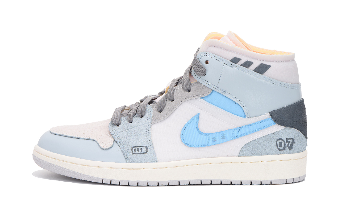 [Custom Shoes] Jordan 1 Mid 'Year of the Rabbit - Grey Blue'