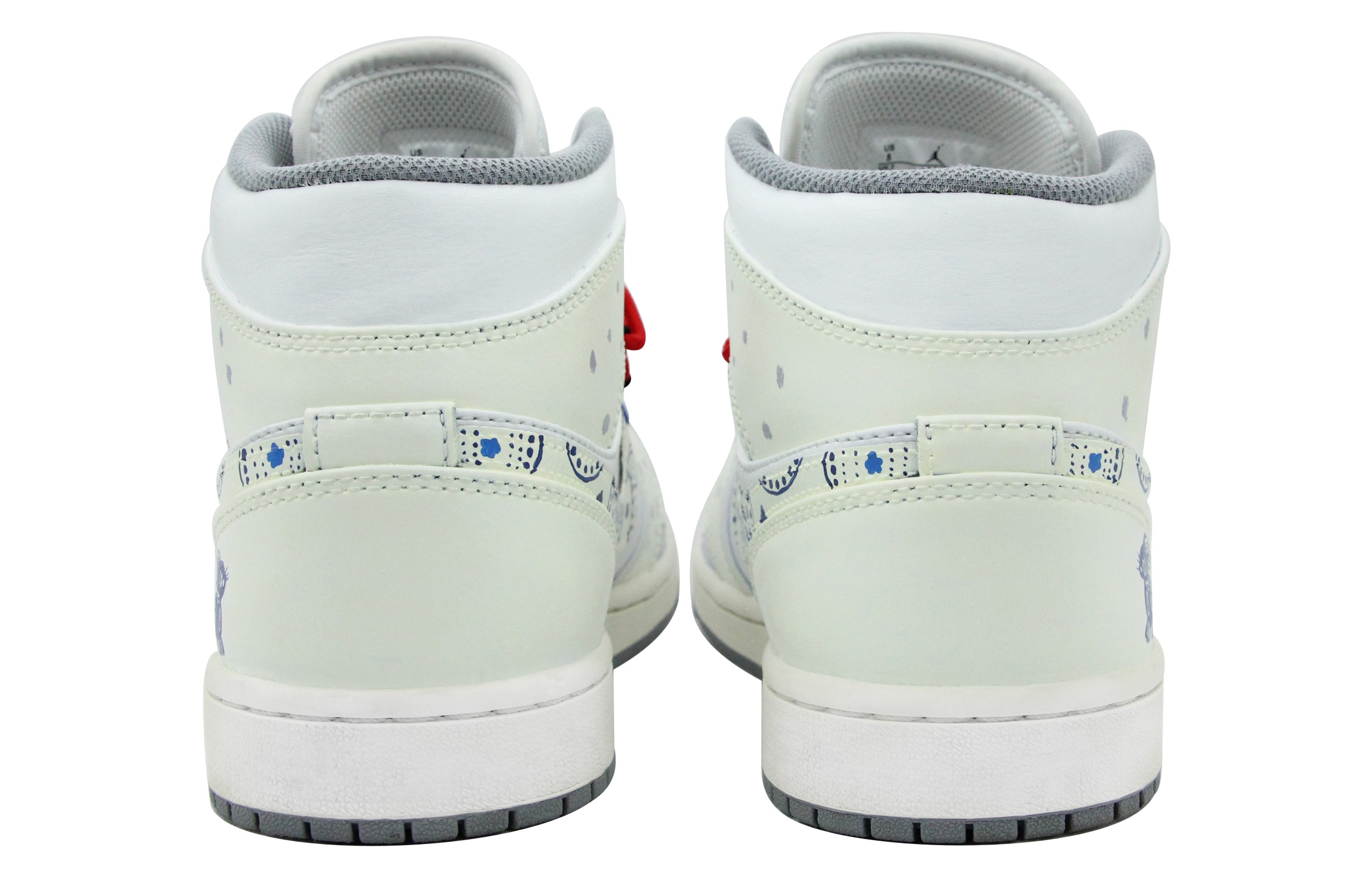 Purchase [定制鞋] Air Jordan 1 Mid '兔年蓝白' 554724-135(Team39-AMY84腰花白)