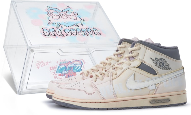 【客製化籃球鞋】Jordan Air Jordan 1 Mid 特殊鞋盒 遙遠歲月 染入 字母 解構 簡約 高筒 復古籃球鞋 男款 黃粉白 Buy 【客製化籃球鞋】Jordan Air Jordan 1 Mid 特殊鞋盒 遙遠歲月 染入 字母 解構 簡約 高筒 復古籃球鞋 男款 黃粉白