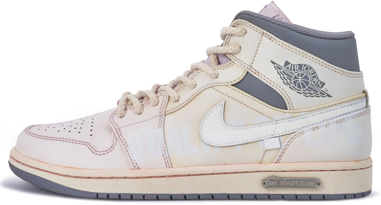 【客製化籃球鞋】Jordan Air Jordan 1 Mid 特殊鞋盒 遙遠歲月 染入 字母 解構 簡約 高筒 復古籃球鞋 男款 黃粉白 Order 【客製化籃球鞋】Jordan Air Jordan 1 Mid 特殊鞋盒 遙遠歲月 染入 字母 解構 簡約 高筒 復古籃球鞋 男款 黃粉白