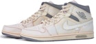 Shop 【客製化籃球鞋】Jordan Air Jordan 1 Mid 特殊鞋盒 遙遠歲月 染入 字母 解構 簡約 高筒 復古籃球鞋 男款 黃粉白