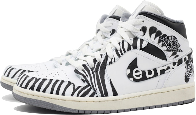 커스텀 에어 조던 1 미드 '지브라' 554724-135(Team39-AMY124斑马) Lookbook 커스텀 에어 조던 1 미드 '지브라' 554724-135(Team39-AMY124斑马)